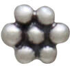 Sterling Silver Granulated Flower Post Earrings - 3437