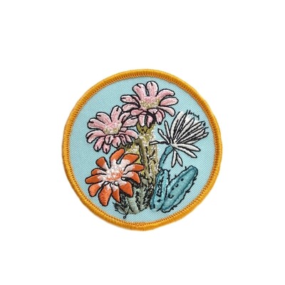 Cactus Blooms Embroidered Patch - AQPA13