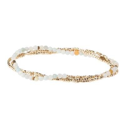 Amazonite Delicate Stone Wrap Bracelet/Necklace - SD004