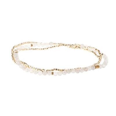 Labradorite/GD Delicate Stone Wrap Bracelet/Necklace - SD010