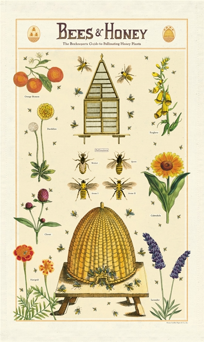 Bees + Honey Tea Towel