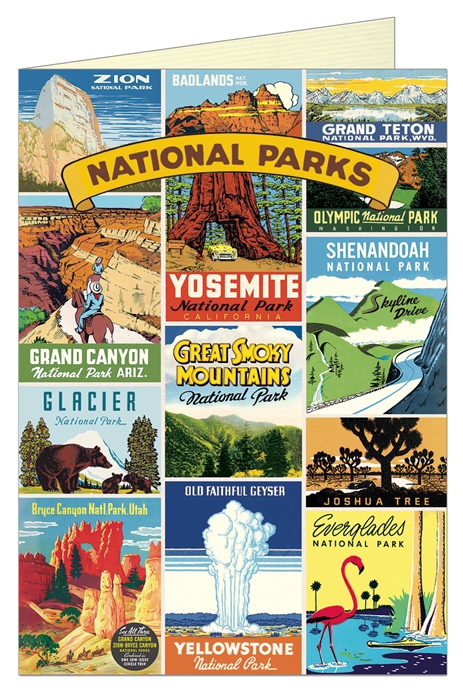 National Parks Collage Greeting Card - CV1