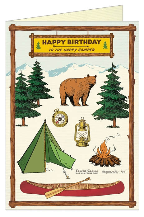 Happy Birthday Camping Greeting Card - CV2