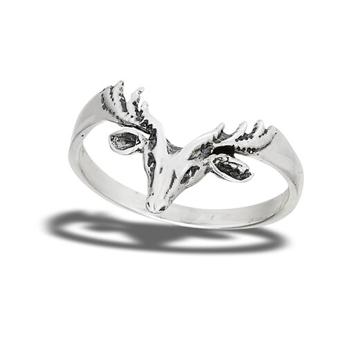 Sterling Silver Deer Ring - RW2027