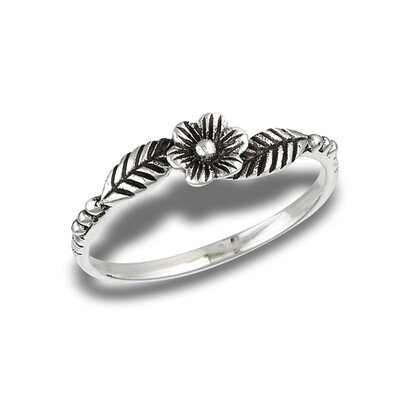 Sterling Silver Flower Ring - RW3523