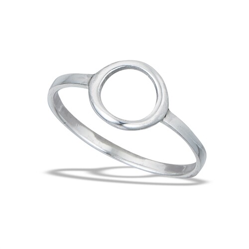 RW2168 Sterling Silver Open 8mm Circle Ring
