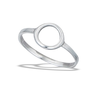 RW2168 Sterling Silver Open 8mm Circle Ring