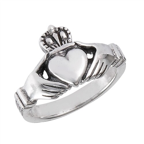 Sterling Silver Classic Claddagh Ring - RW2777