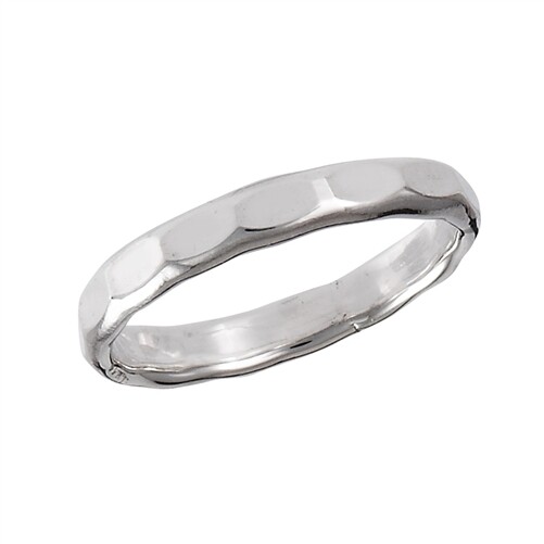 Sterling Silver 2mm Hammered Band - RW3177