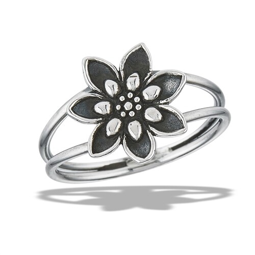 Sterling Silver Pointed Lotus Ring - RW2284