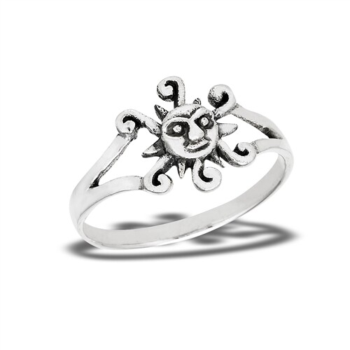 Sterling Silver Small Sun Ring - RW2014
