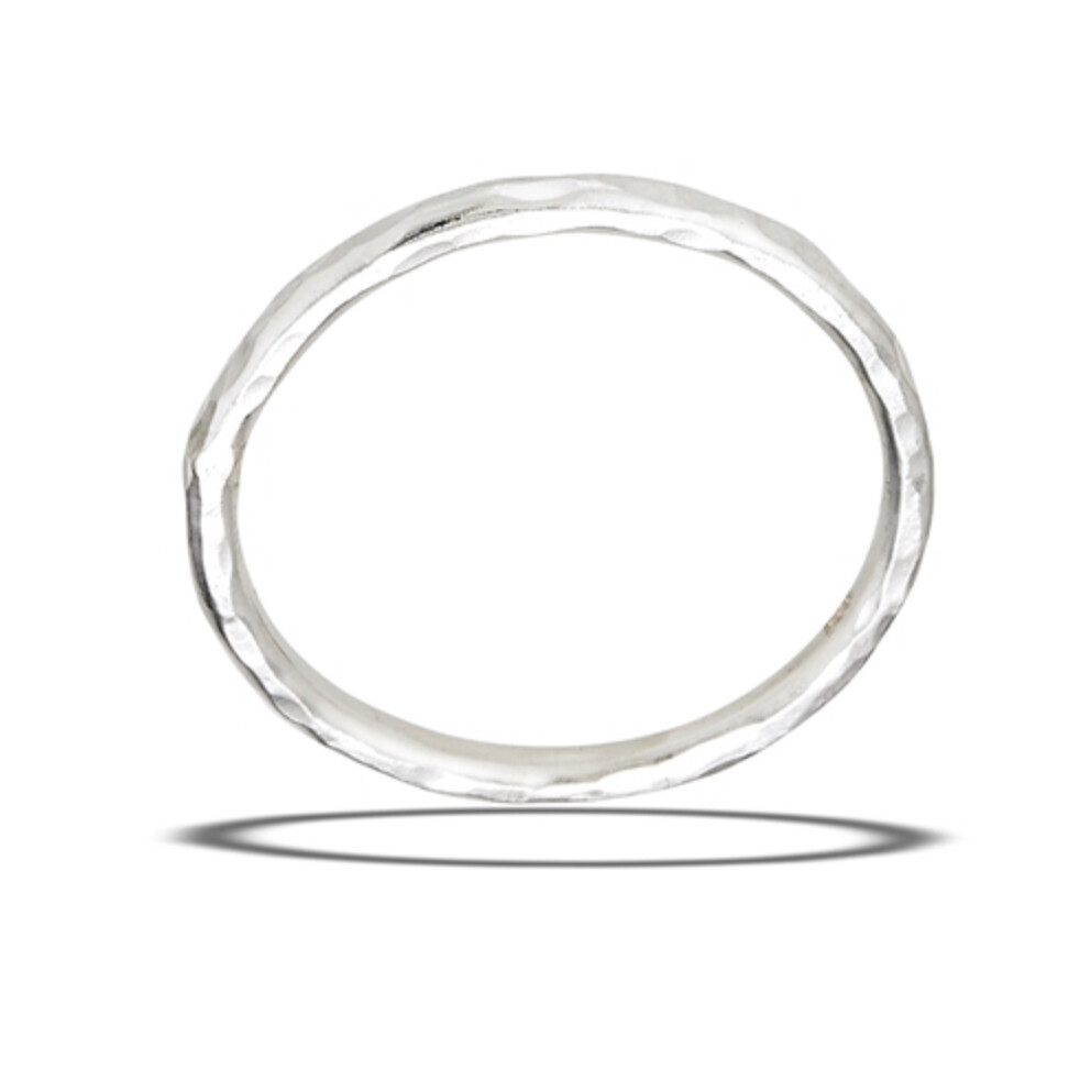 Sterling Silver Hammered Band - RW2009