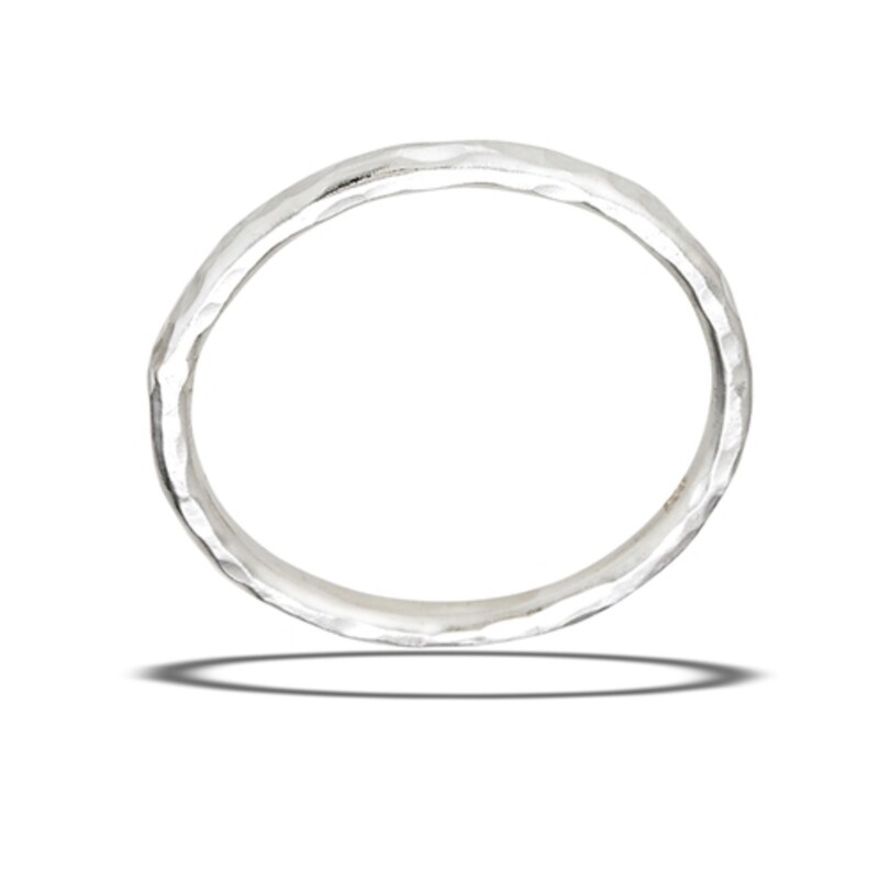 Sterling Silver Hammered Band - RW2009