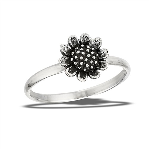 Sterling Silver Sunflower Ring - RW2035