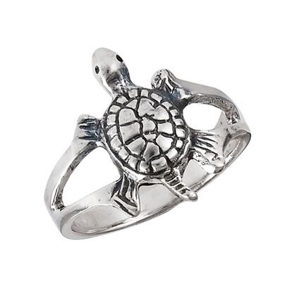 Sterling Silver Turtle Ring - RW2038