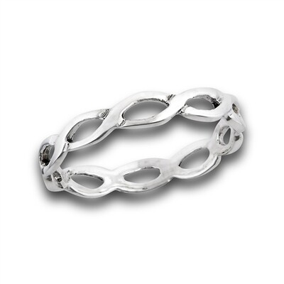 Sterling Silver Open Weave Ring - RW3426