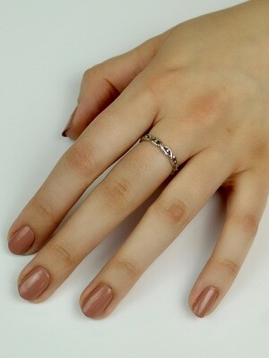 Sterling Silver Intertwined Ring - RW2880