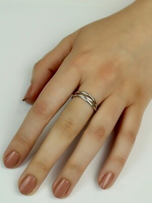 Sterling Silver Triple Rolling Ring - RW3087