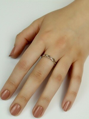 Sterling Silver Open Weave Ring - RW3426