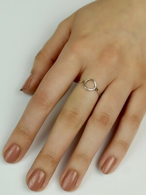 RW2168 Sterling Silver Open 8mm Circle Ring