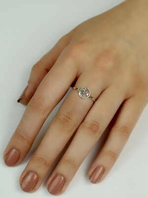 Sterling Silver Tiny Man in the Moon Ring - RW2193
