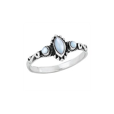 Sterling Silver Mother of Pearl Ring - RTM3163
