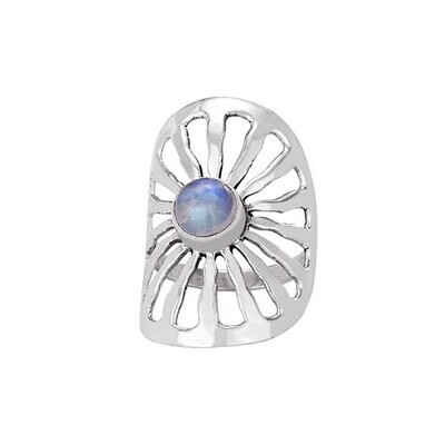 Sterling Silver Moonstone XL Rays Ring - RTM3340