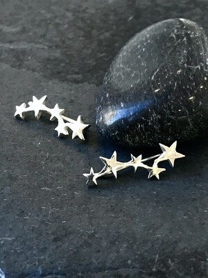 Sterling Silver Tiny Stars Ear Climber - EB17