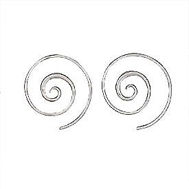 Sterling Silver Spiral Earrings - H13 1298