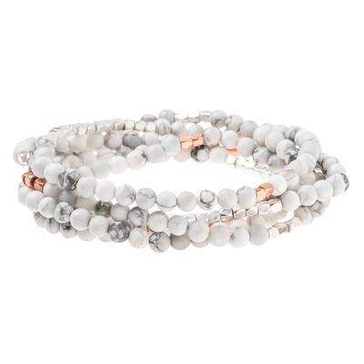  SW032 Stone Wrap Bracelet/Necklace - Howlite