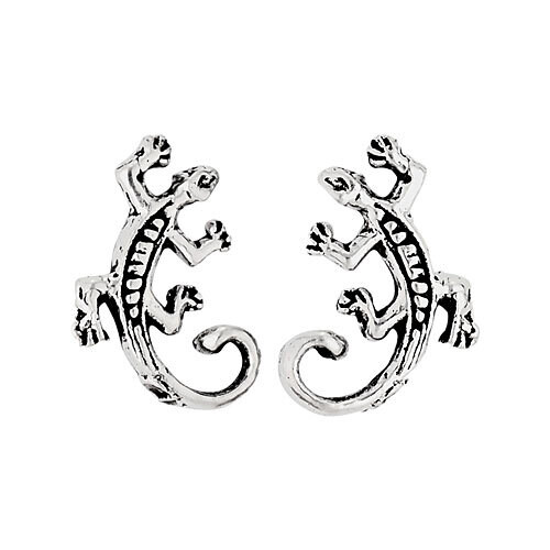 Sterling Silver Lizard Post Earrings - P4622