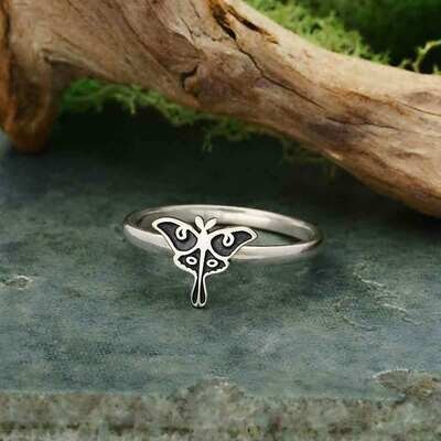 Sterling Silver Luna Moth Ring - NR139