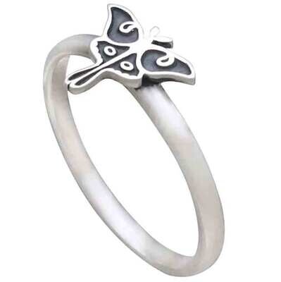 Sterling Silver Luna Moth Ring - NR139