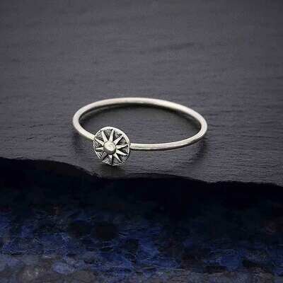 Sterling Silver Tiny Sun Ring - NR133