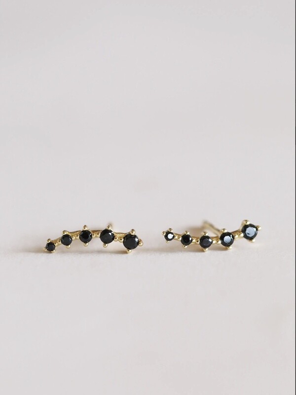 Black Ear Crawler Stud - 18k Gold Vermeil - JK75