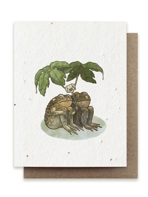American Toads- Plantable Herb Seed Greeting Card - BC124