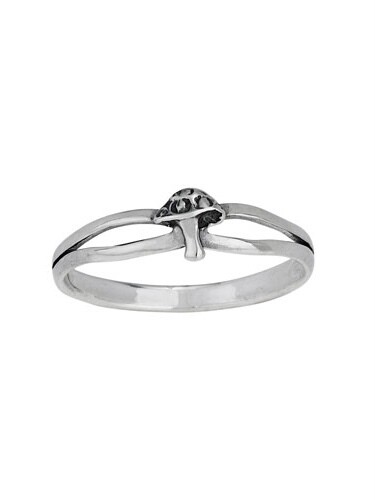 Sterling Silver Little Mushroom Ring - RTM4220
