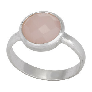 Sterling Silver Faceted Rose Quartz Ring - RTM3792