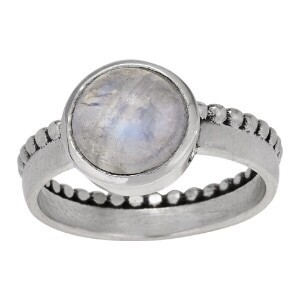 Sterling Silver Rainbow Moonstone Ring - RTM4002