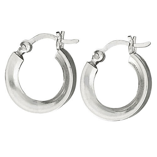 Sterling Silver Small Latch Hoops - ETM4003