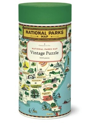 National Parks Map Puzzle 1,000 Pieces