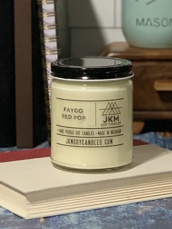 Faygo Red Pop 9 oz Soy JKM Candle 