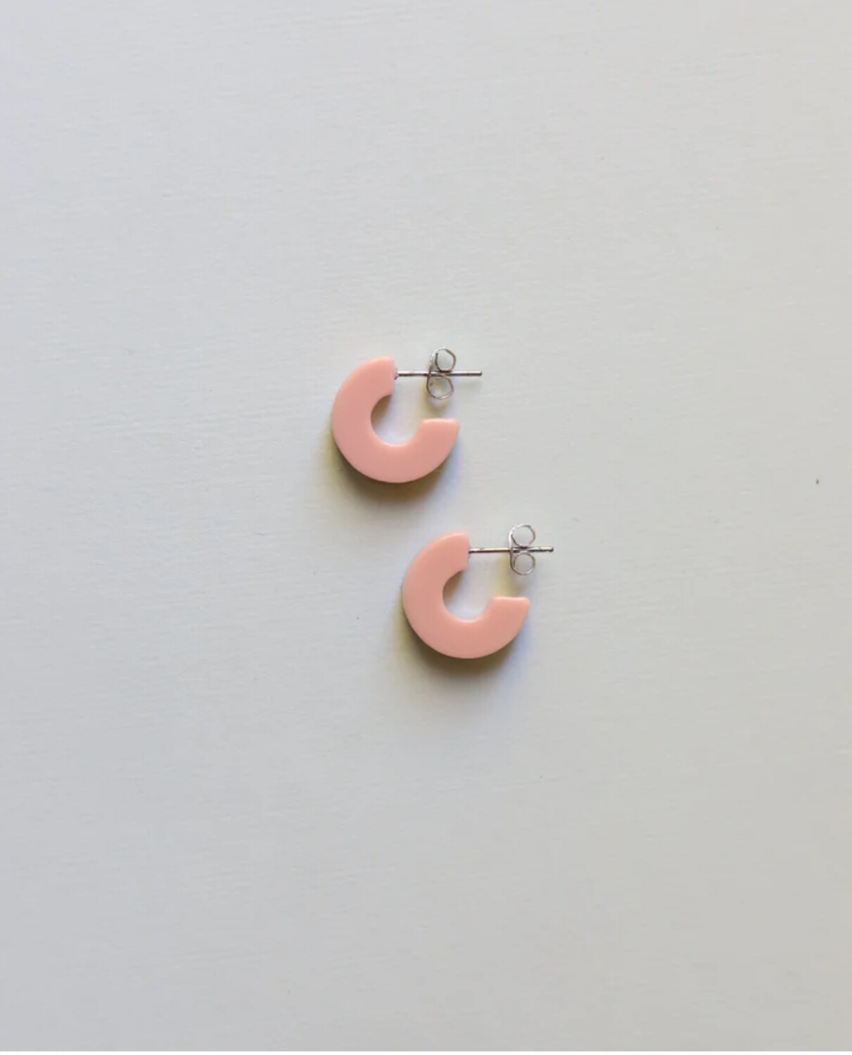 Mali Acetate Hoop Earrings - Rosy