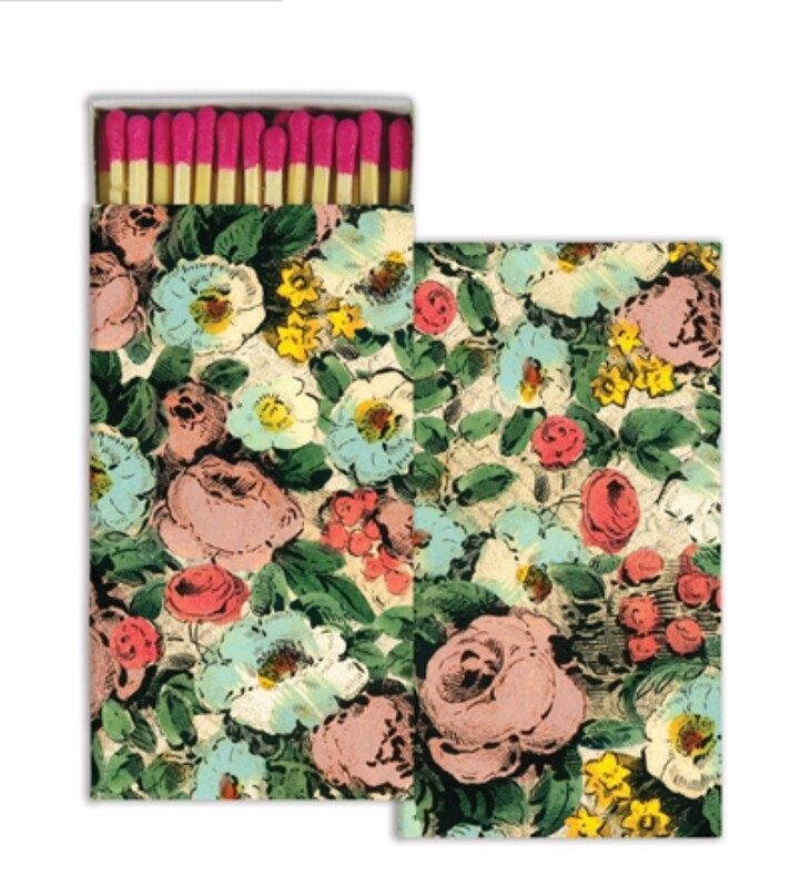 Pink Floral Collage Matches