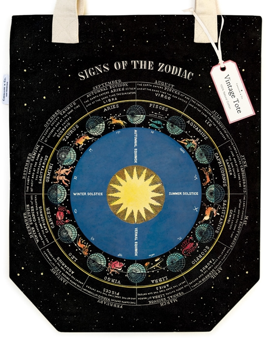 Zodiac Chart Tote Bag