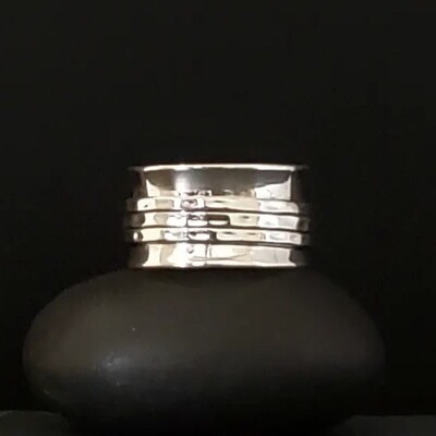 Sterling Silver Wide Spinner Ring - RB58