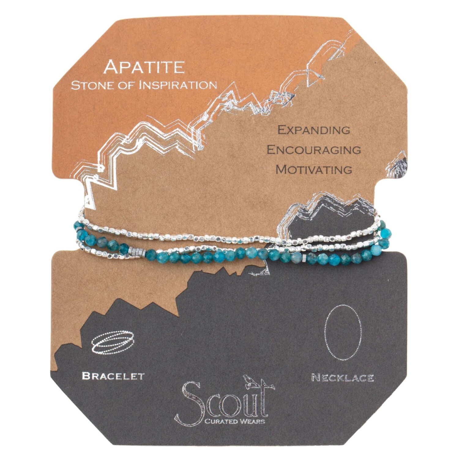 Apatite Delicate Stone Wrap Bracelet/Necklace - SD022