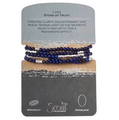 SW045 Stone Wrap Bracelet/Necklace - Lapis
