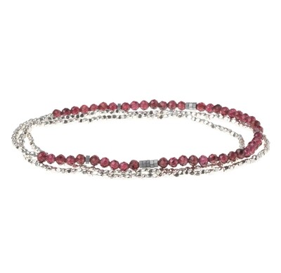 Garnet Delicate Stone Wrap Bracelet/Necklace - SD018