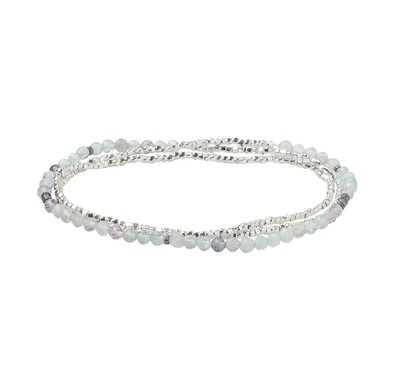 Fluorite Delicate Stone Wrap Bracelet/Necklace - SD016